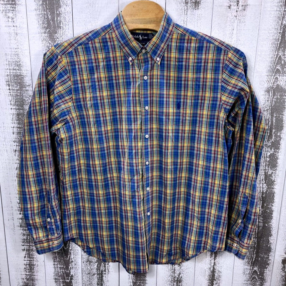 Ralph Lauren Classic Fit Plaid Button Down Shirt Multicolor Men's XL